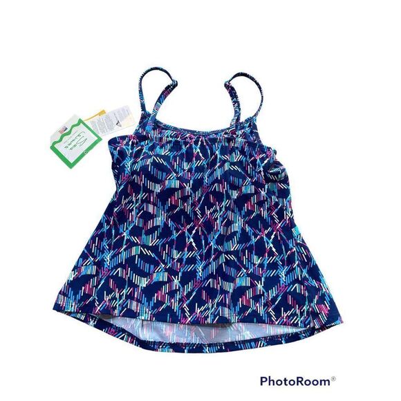 COPY - NWT Womens Sea Waves Skirtini Top size 6 built in bra UPF 50+ Lycra xtra… - Picture 2 of 3